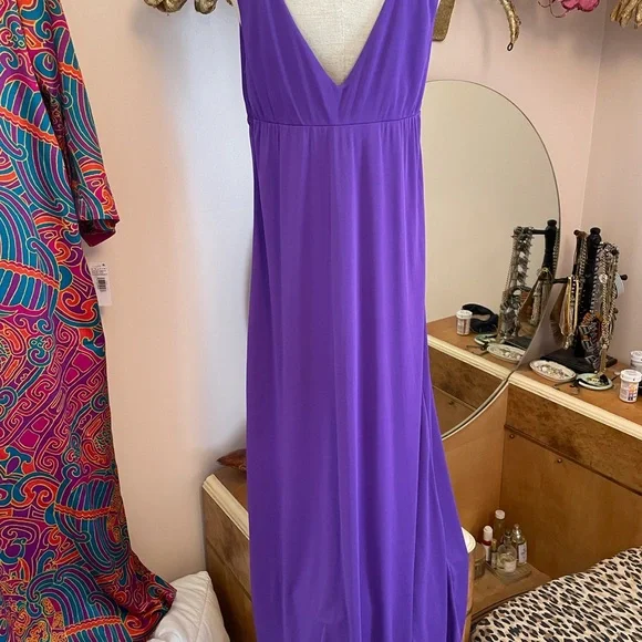 Natori Vibrant Purple Gown Size S - Picture 6 of 8